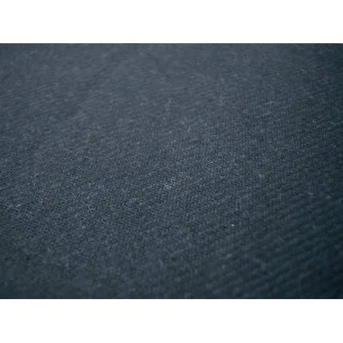 3/4 YD PC-Black/Deep Navy Wool Blend Twill Jacketing Fabric