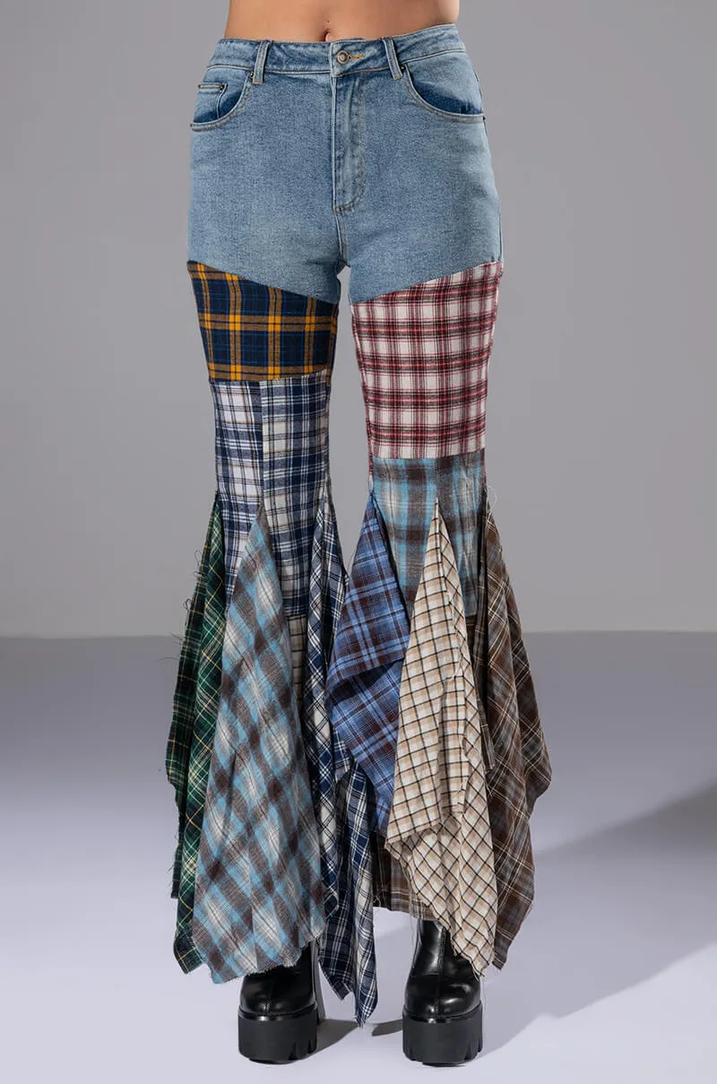 ALEXA PLAID JEANS