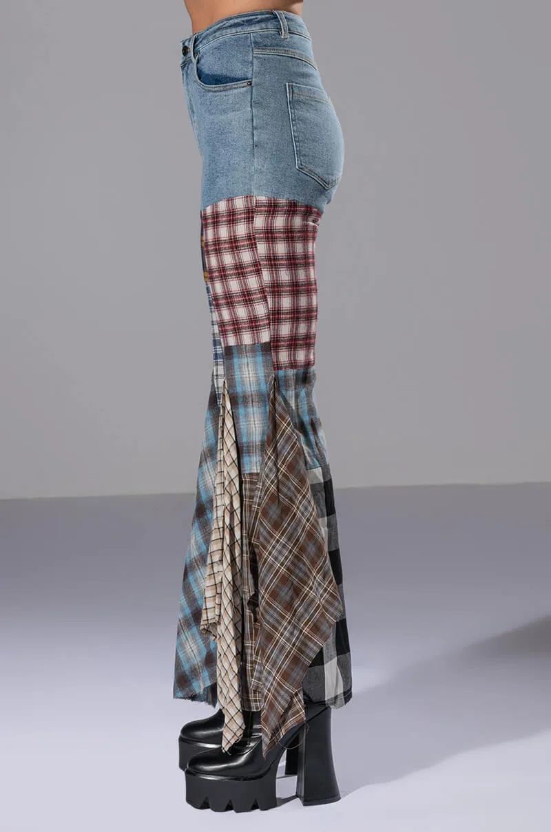 ALEXA PLAID JEANS