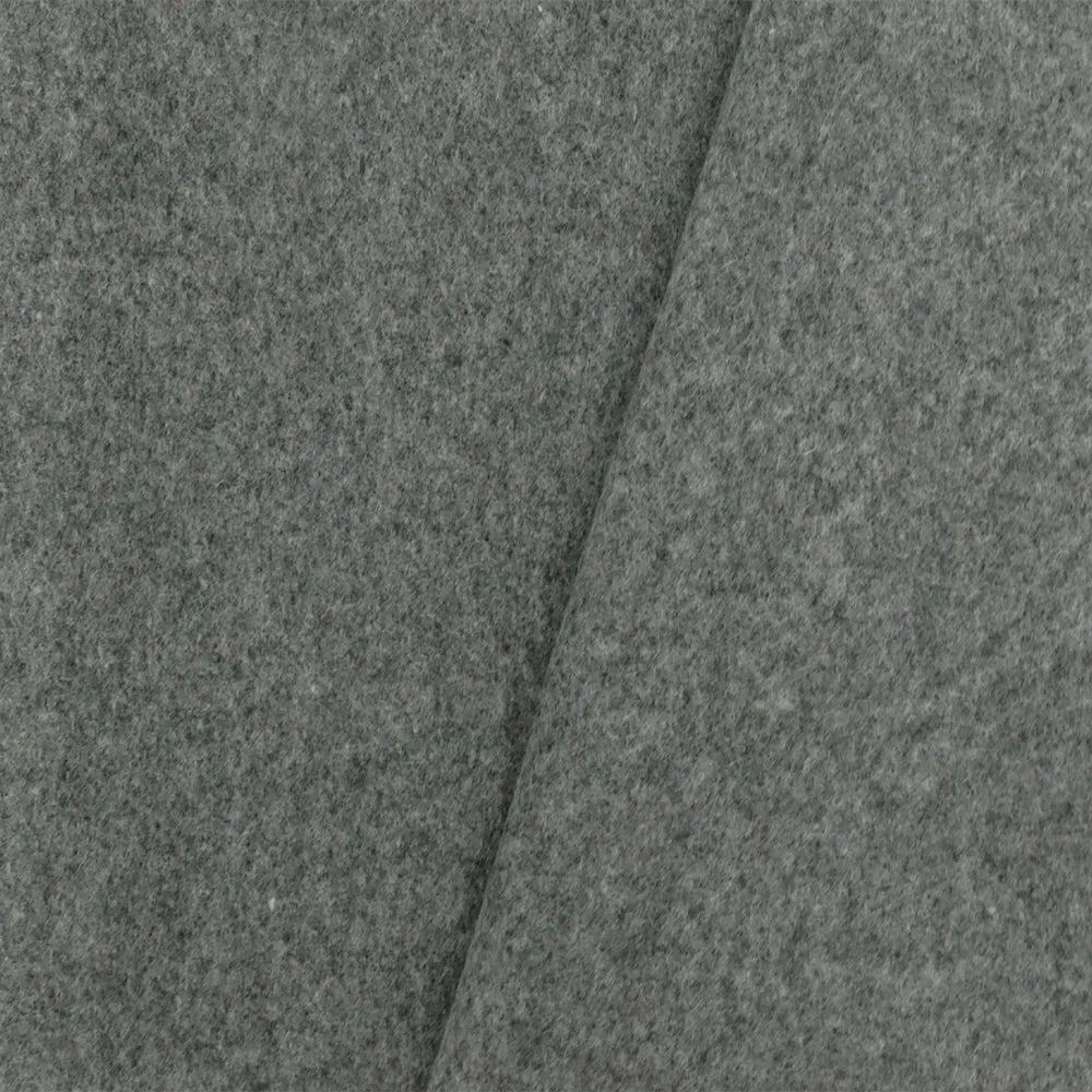 Ash Gray Textured Wool-Poly Textured Woven Coating Fabric