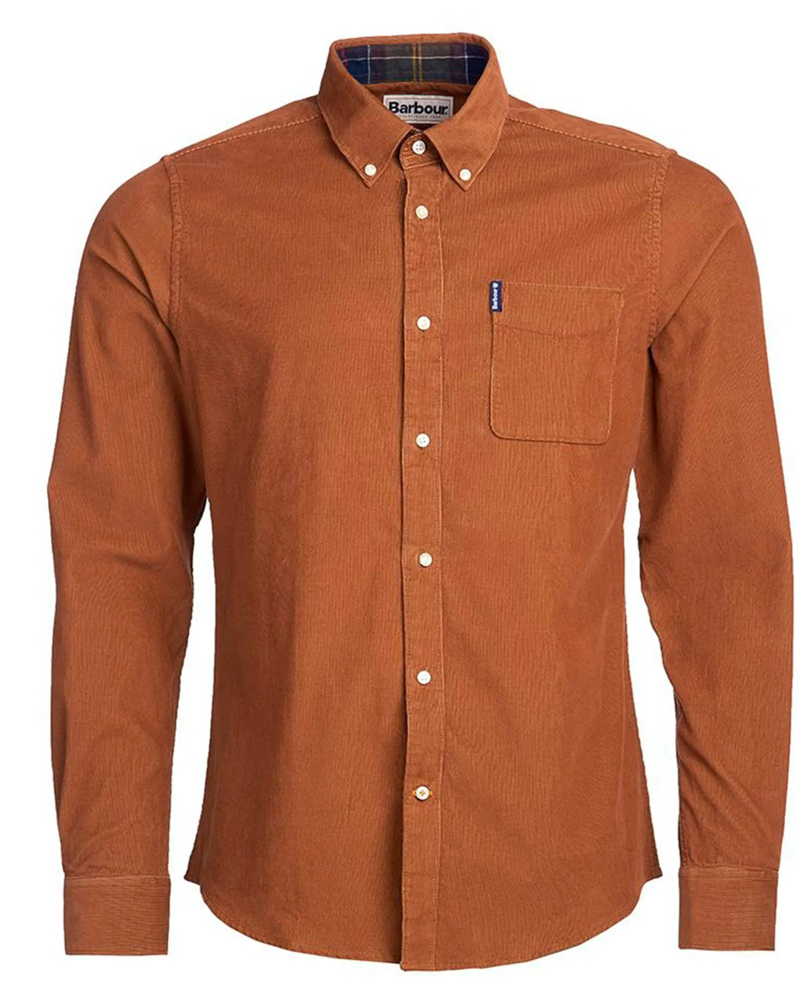 Barbour Cord 2 Cordoroy Button Down Collar Tailored Button Up Shirt In Sandstone