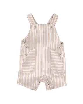 BEIGE STRIPE OVERALLS