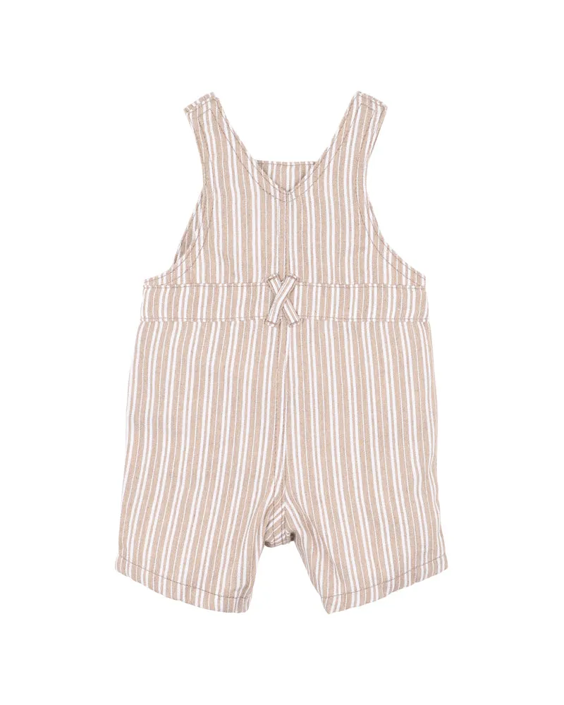 BEIGE STRIPE OVERALLS