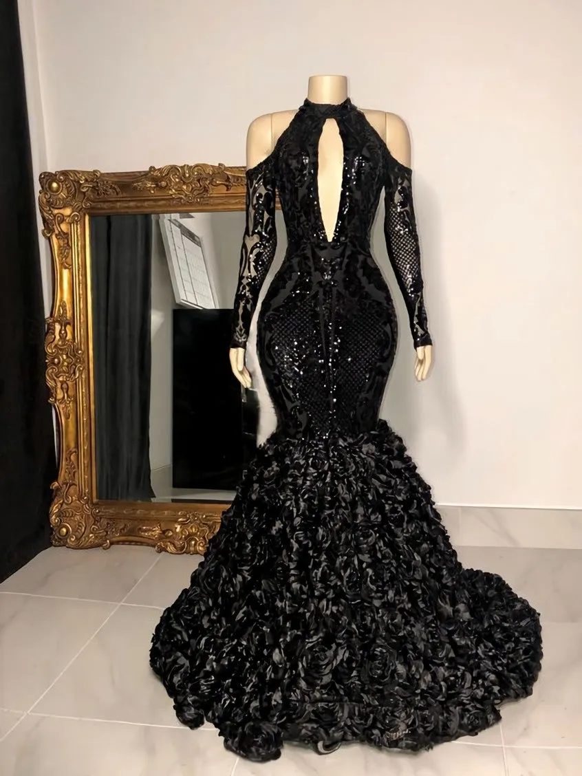 Black Long Prom Dresses Formal Evening Dresses