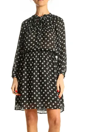 Black Polka Dot Day Fit & Flare Dress