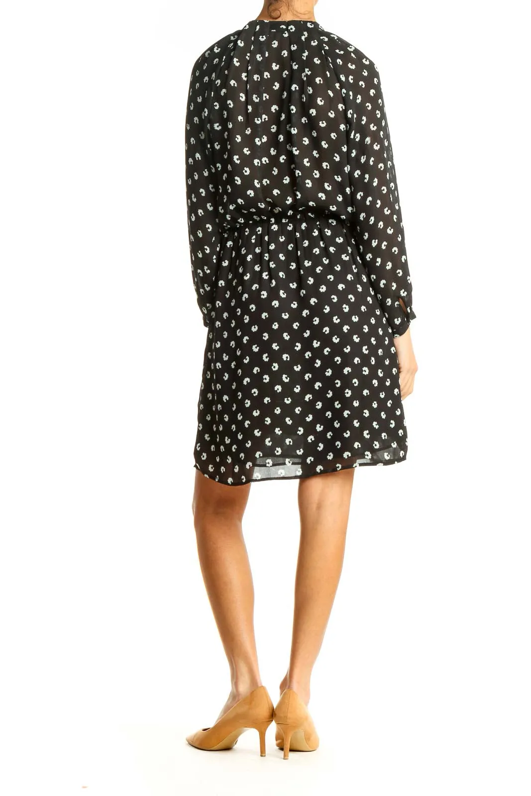 Black Polka Dot Day Fit & Flare Dress