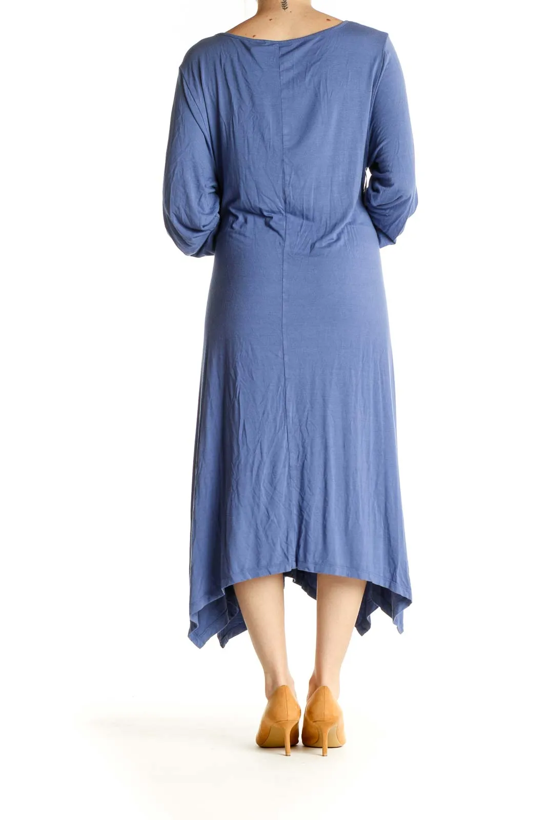 Blue Solid Day Dress