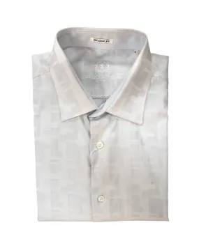 Bugatchi Platinum Silver Pattern Sport Shirt