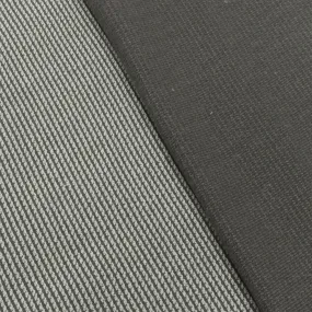 Cold Gray-Gray Stripe Texture Stretch Wool Cotton Double Knit Fabric