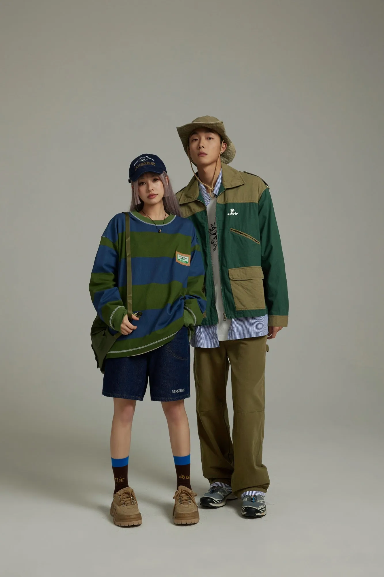 Color Block Zip-Up Field Jacket