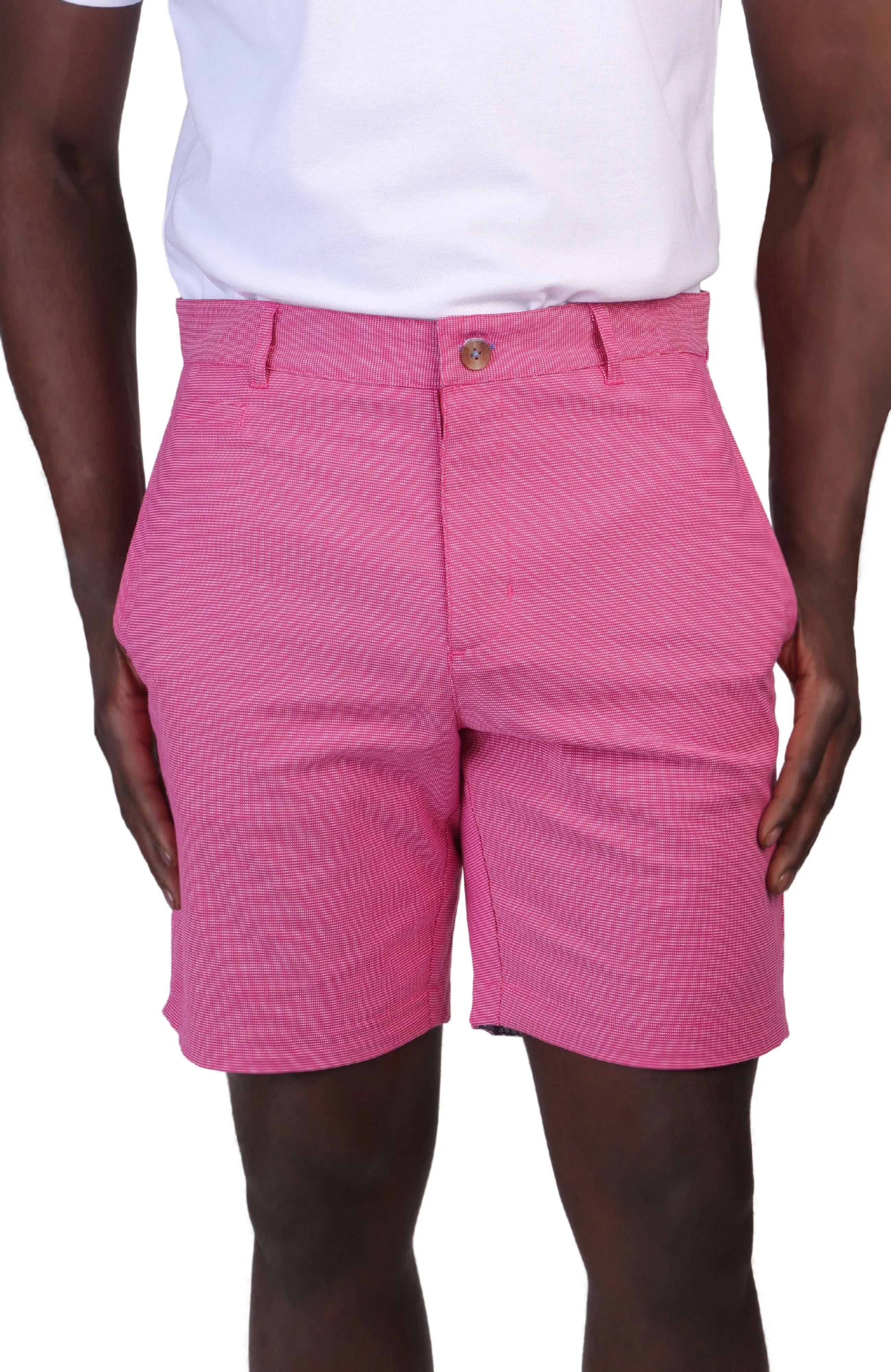 Contrast Trim Textured Dobby Shorts