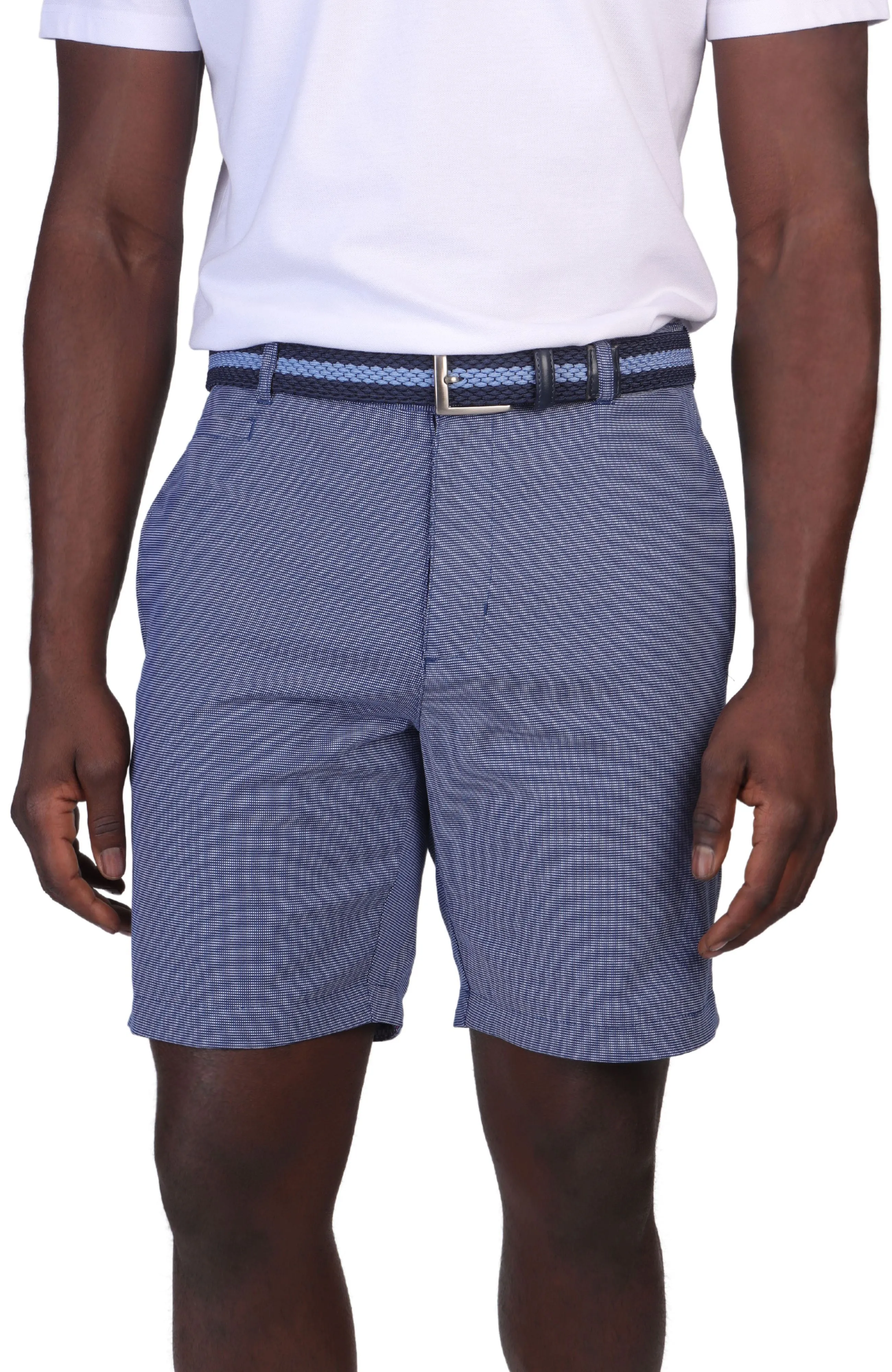 Contrast Trim Textured Dobby Shorts