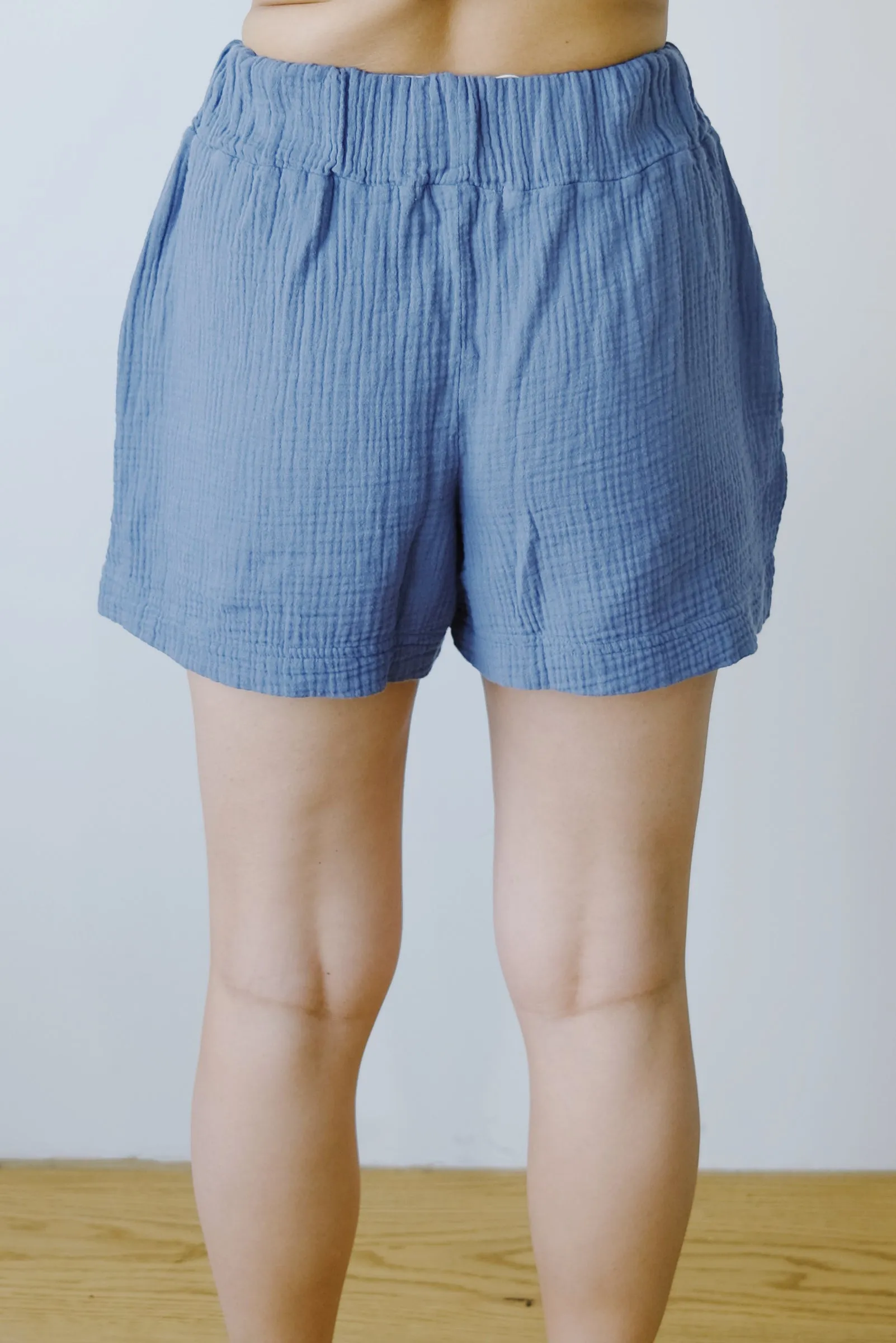 cotton shorts - gilma - pewter