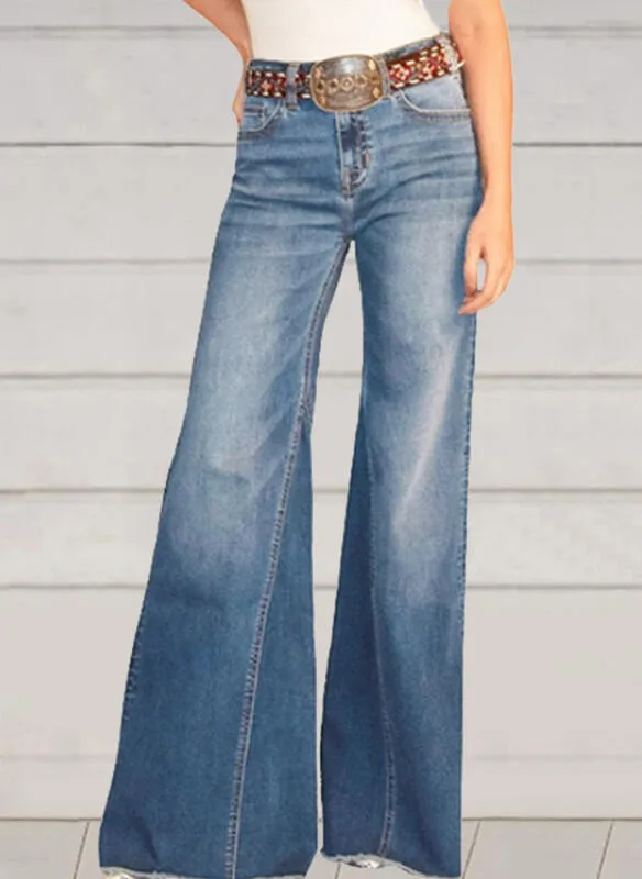 Flared Slim Wide-Leg Jeans