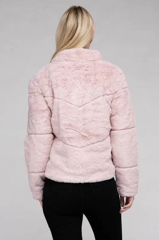 Fluffy Zip-Up Jacket