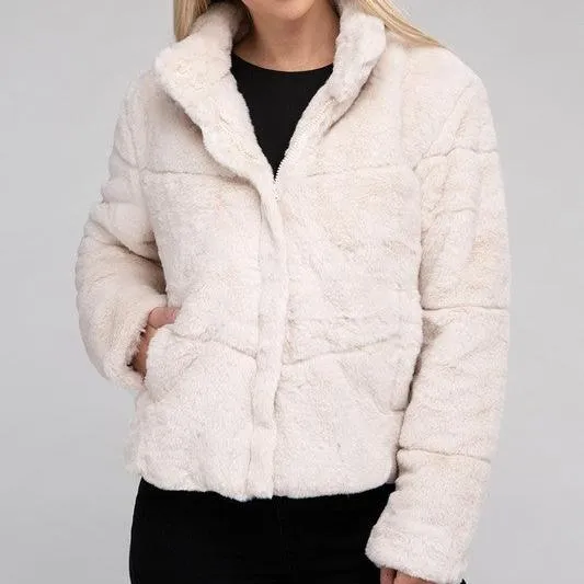 Fluffy Zip-Up Jacket