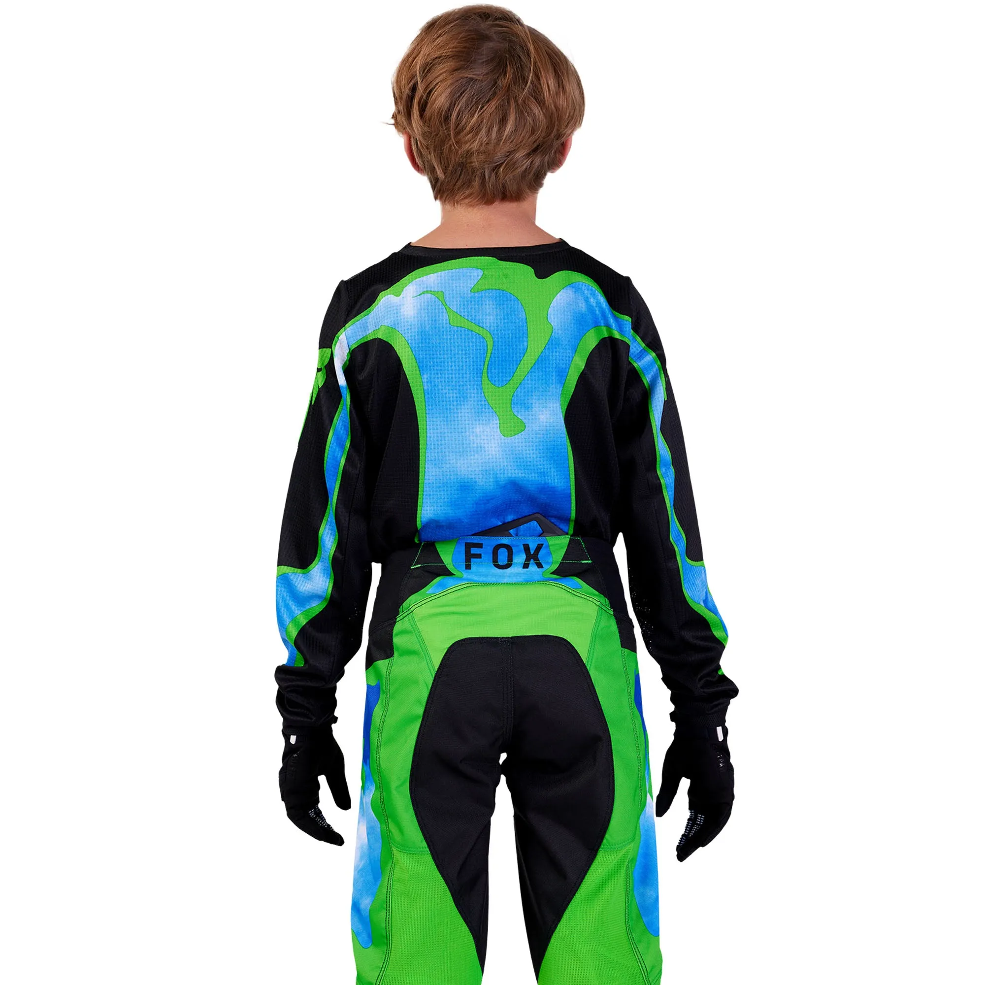 Fox Racing Youth 180 Atlas Offroad Jersey Black/Green Blue