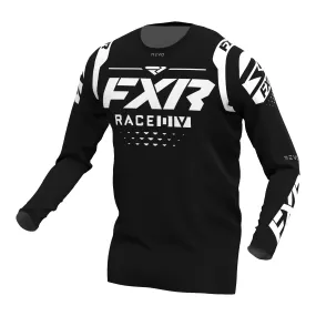 FXR  Mens Black White Revo MX Jersey Longsleeve Lightweight Slim Fit Design