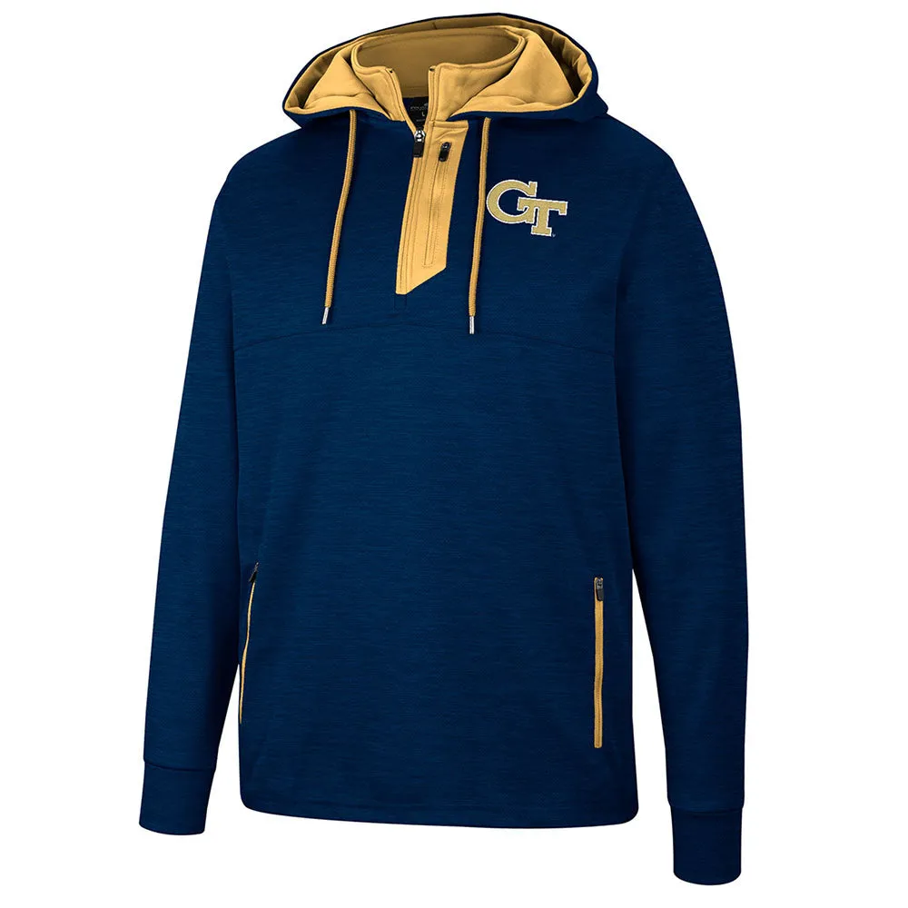 Georgia Tech Yellow Jackets 1/4 Zip Marled Jacket