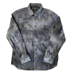 GUESS ACID WASHED WESTERN BUTTON UP