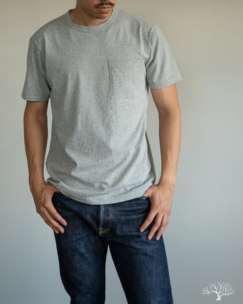 Heavy Duty Pocket Tee - Heather Grey