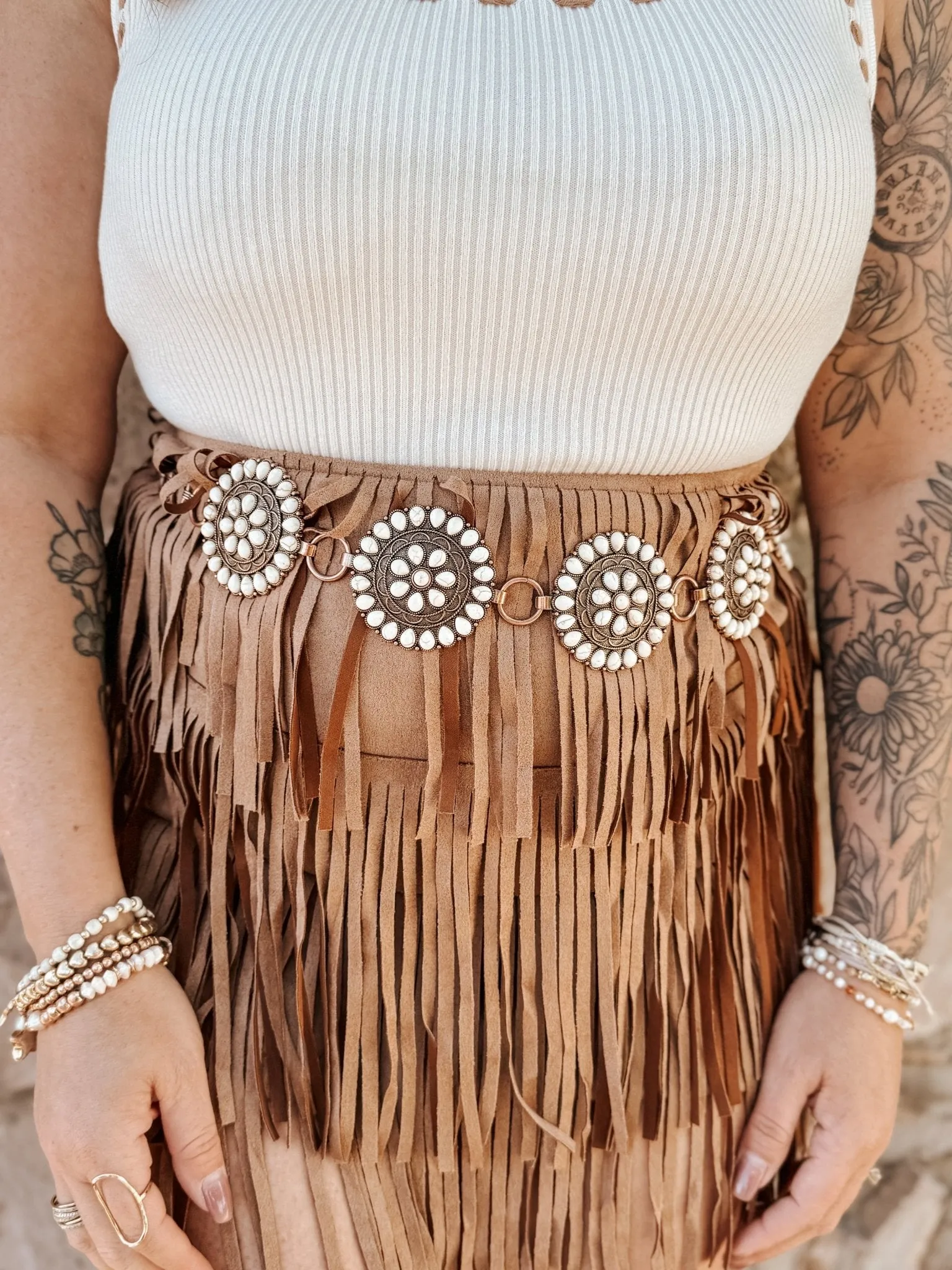 Honky Tonk Fringe Mini Skirt