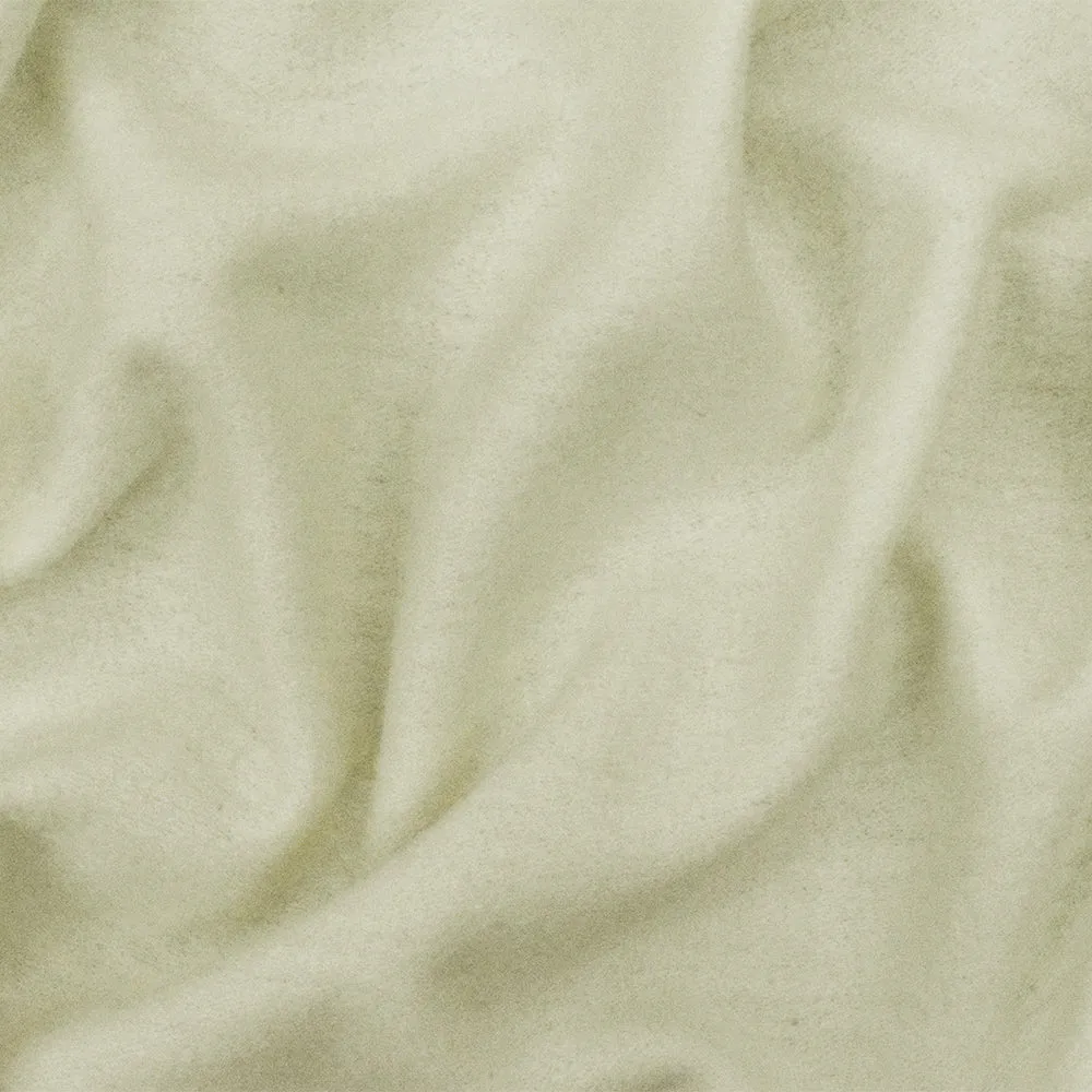 Ivory Solid Wool Poly Double Brushed Jacketing Knit Fabric