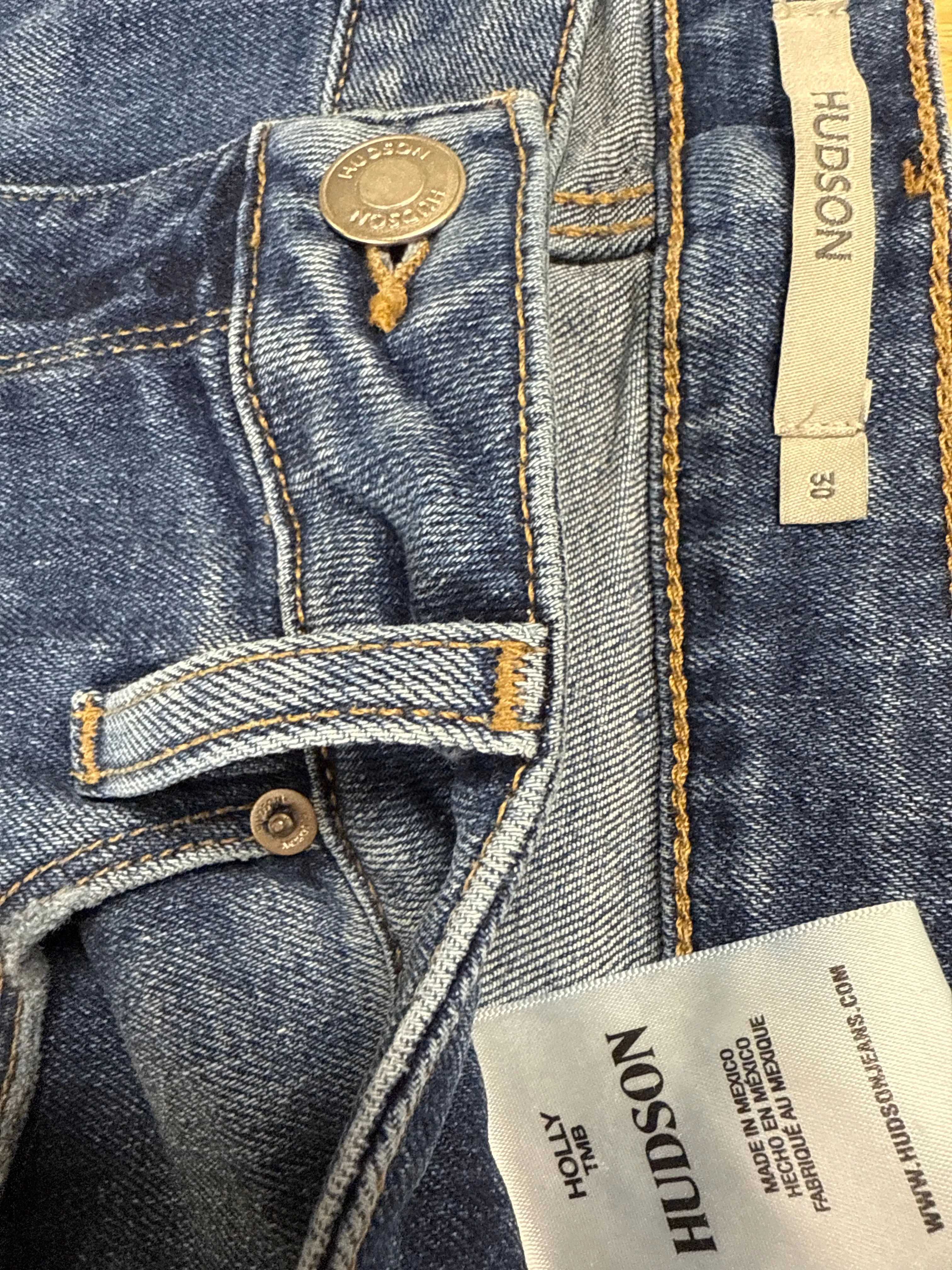 Jeans Flared By Hudson In Blue Denim, Size: 10