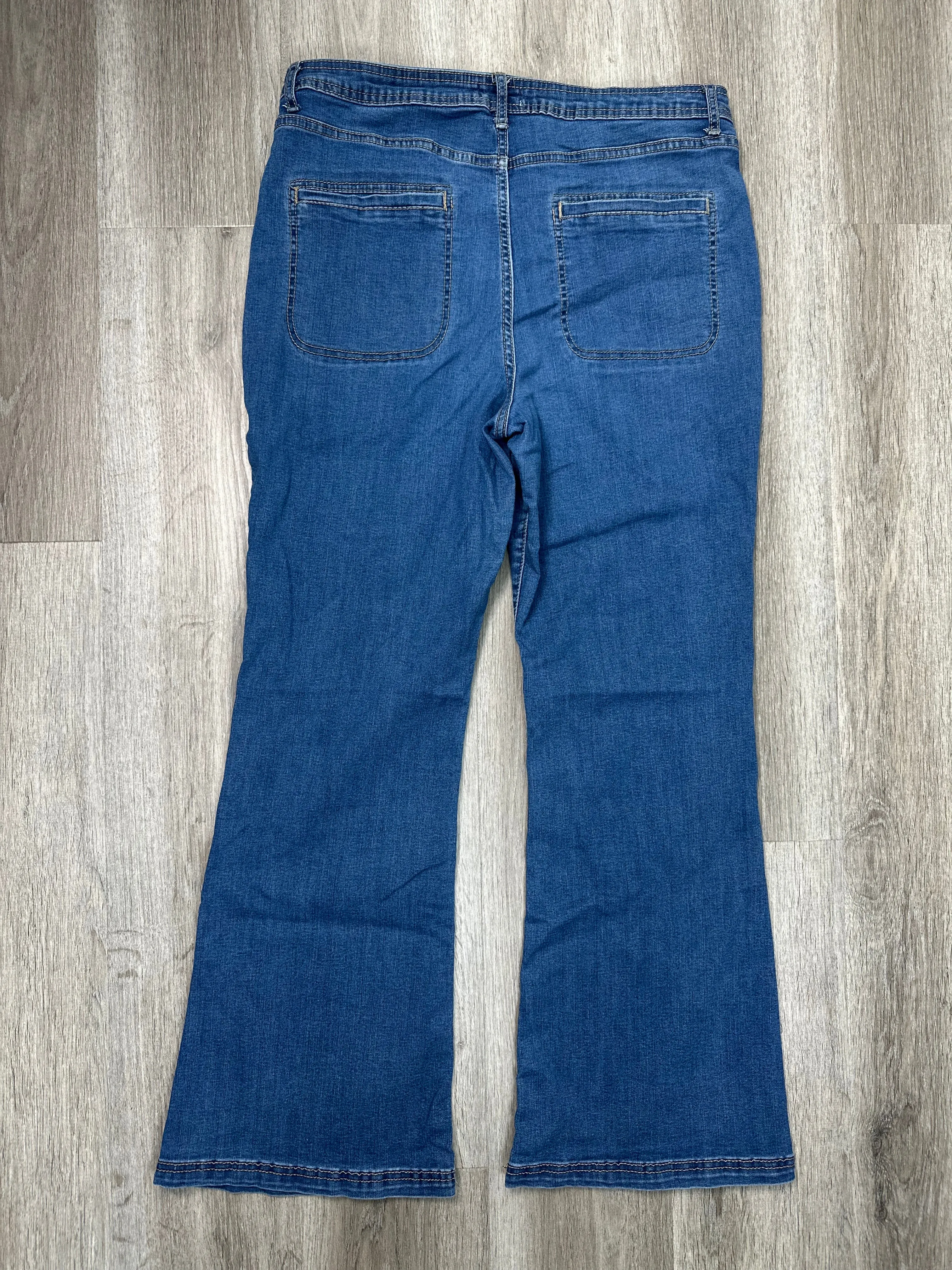 Jeans Flared By Knox Rose In Blue Denim, Size: 16