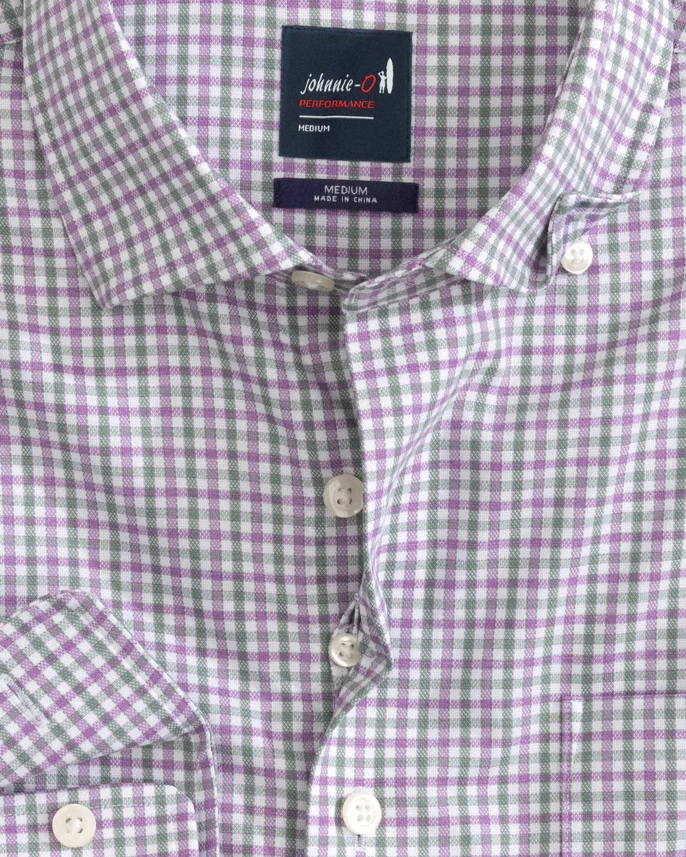 Johnnie-O Acadia Performance Button Up Shirt in Potion