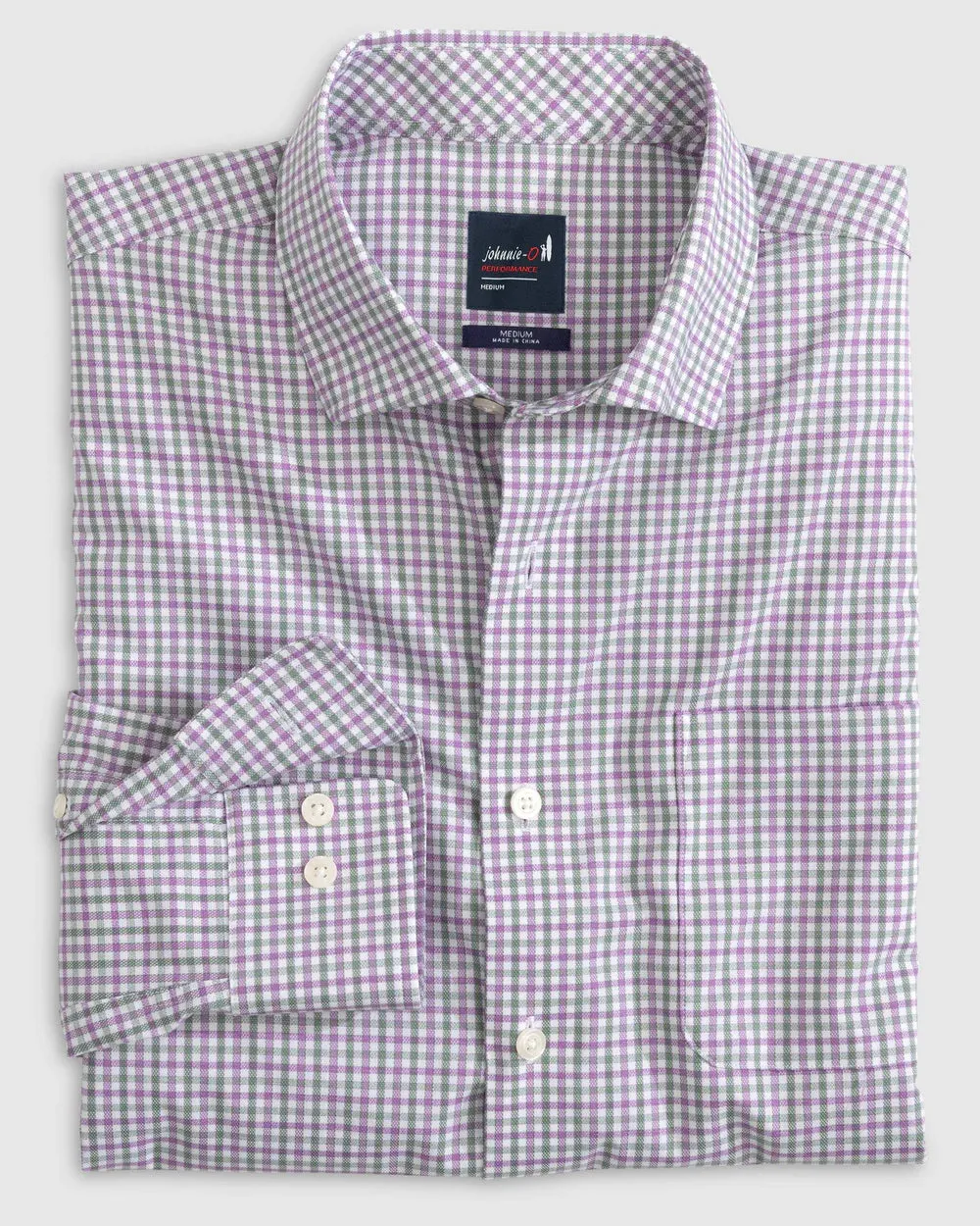 Johnnie-O Acadia Performance Button Up Shirt in Potion