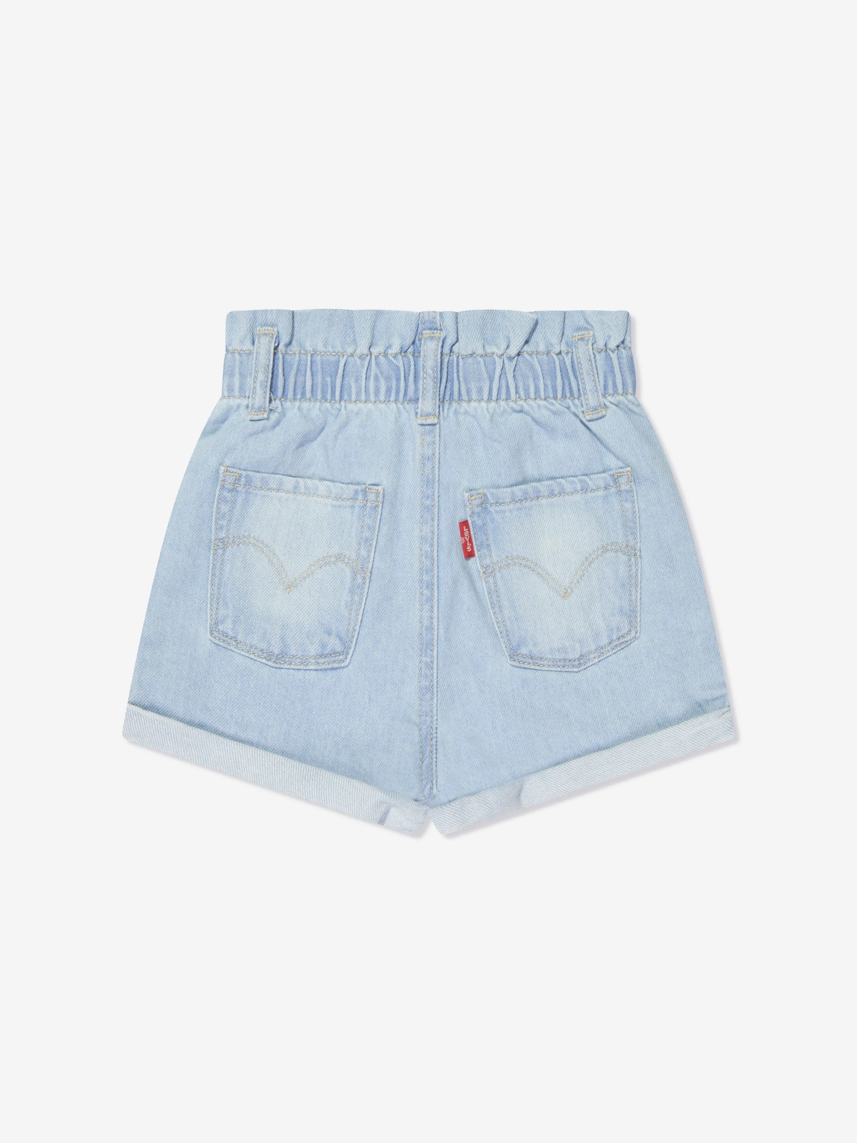 Levi's Wear Girls Paper Bag Pocket Shorts in Blue