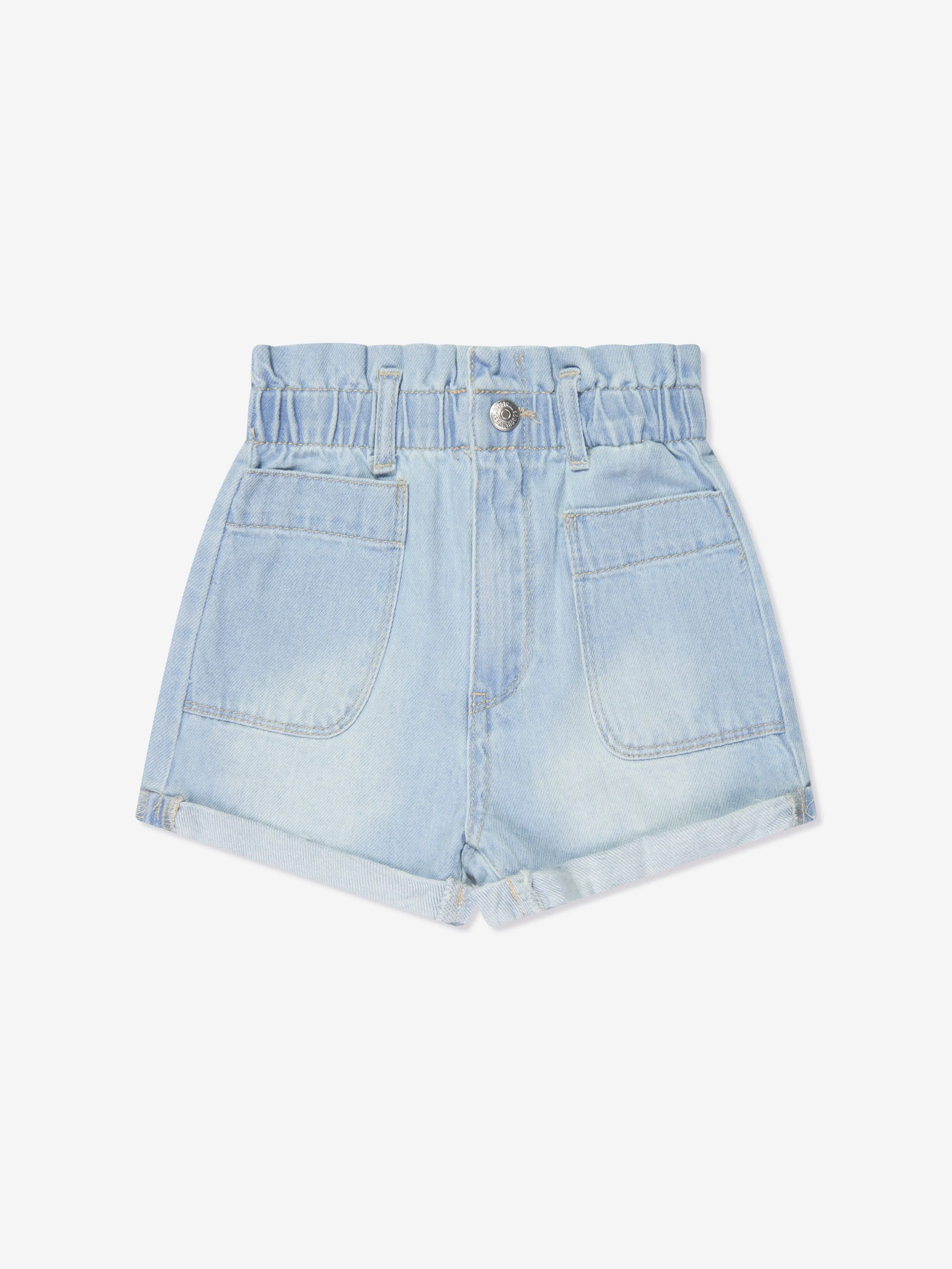 Levi's Wear Girls Paper Bag Pocket Shorts in Blue