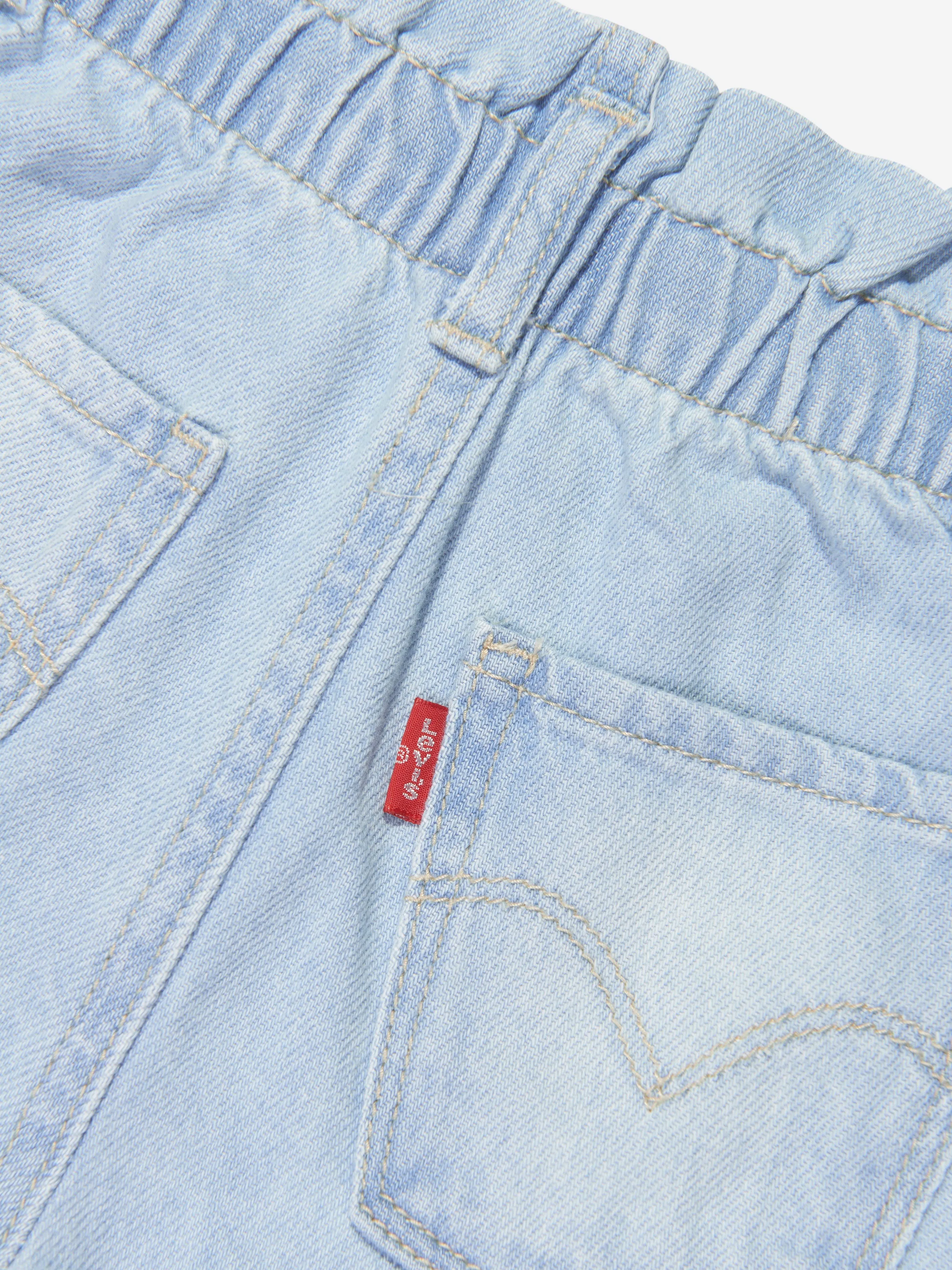 Levi's Wear Girls Paper Bag Pocket Shorts in Blue