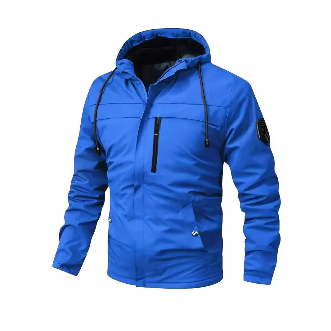 Solid Color Fleece Lined Male Windbreaker (4 colors)