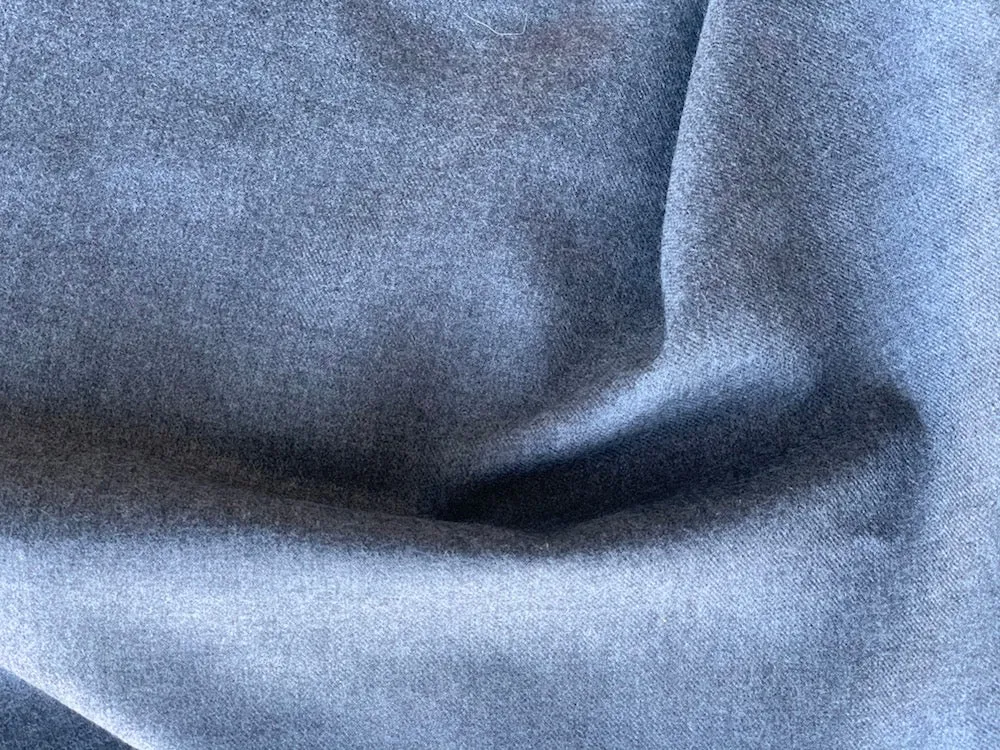 Tightly Woven Pigeon Grey Wool Flannel (Made in Italy)