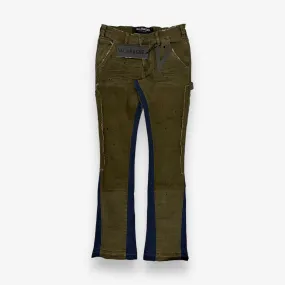 Valabasas Flared Denim Alpha Olive Blue