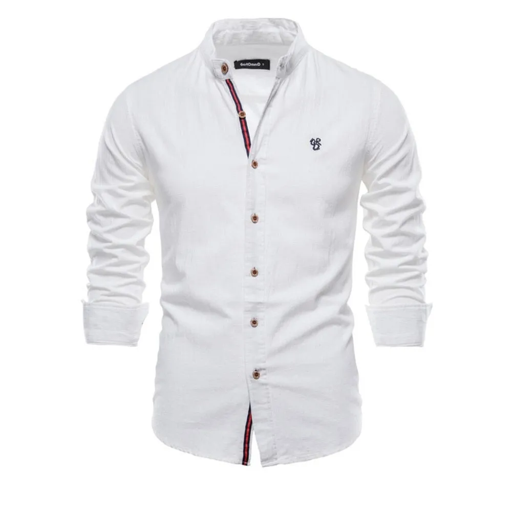 West Louis™ Exclusive Long Sleeve Cotton Button-Up Shirt