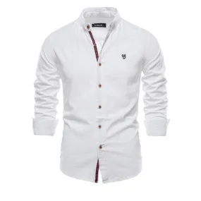 West Louis™ Exclusive Long Sleeve Cotton Button-Up Shirt