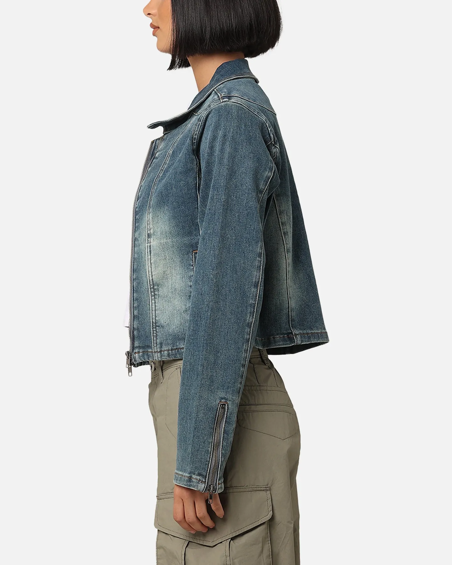 XXIII Women's Josie Fitted Denim Jacket Dark Denim