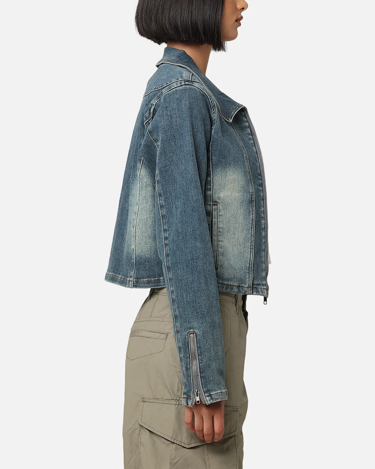 XXIII Women's Josie Fitted Denim Jacket Dark Denim